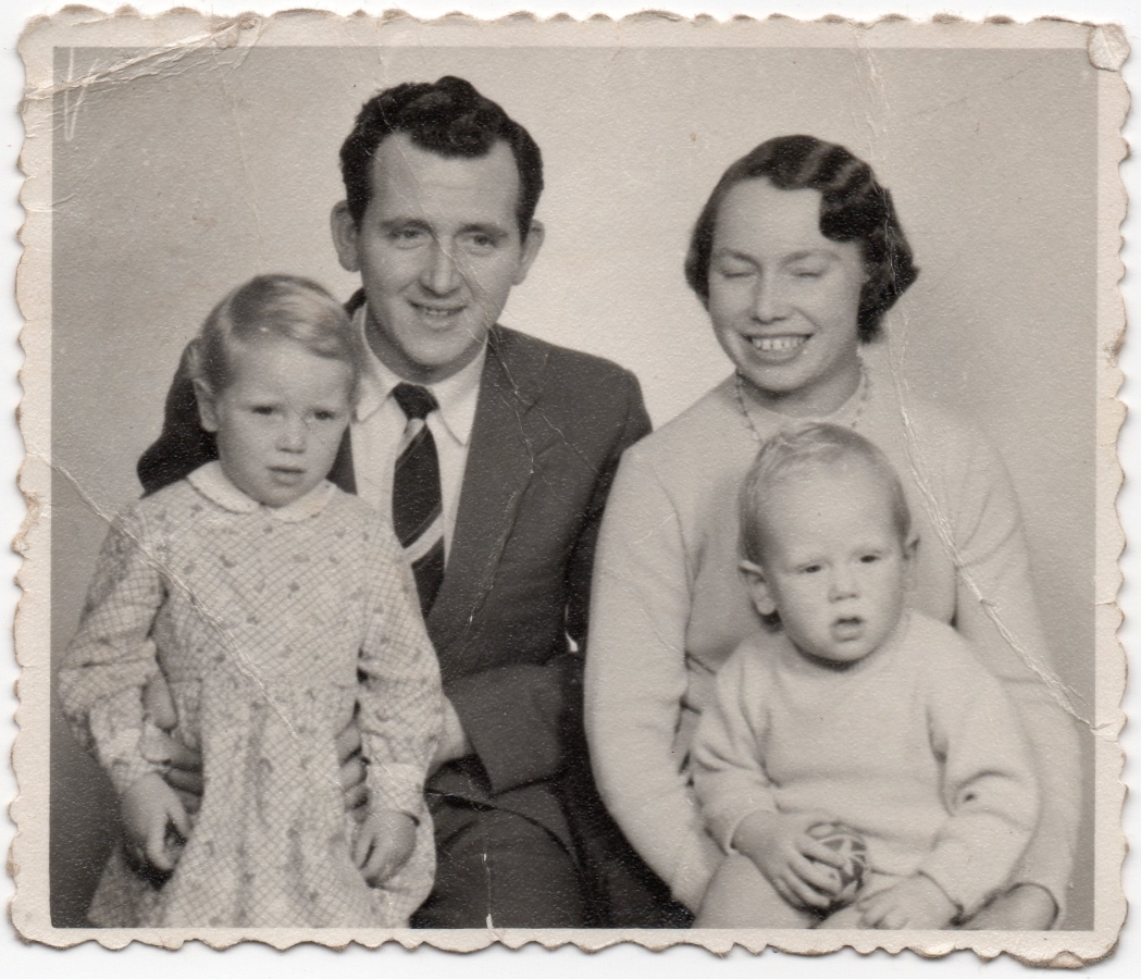 A studio 
pic of Halina, George, Christine and Gary