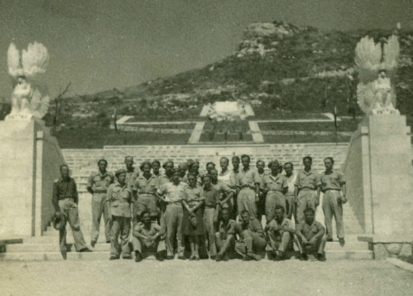 Polish 
soldiers at opening of Monte Cassino cemetery