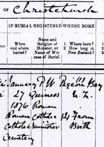 A slice from the  
death registration