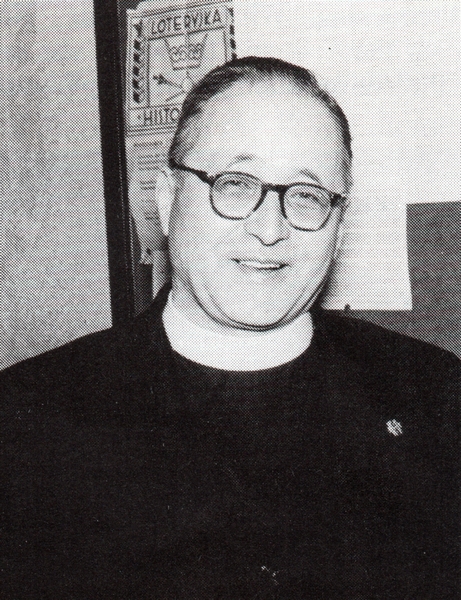 black and white headshot 
of Fr Plater