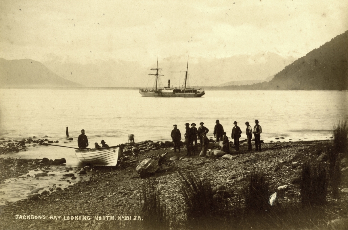 Jackson's Bay beach 1880