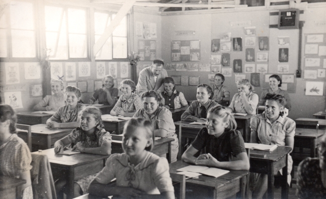 One of the girls' 
classrooms at Pahiatua