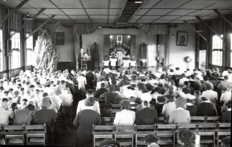 The hall in Pahiatua 
transformed into a church