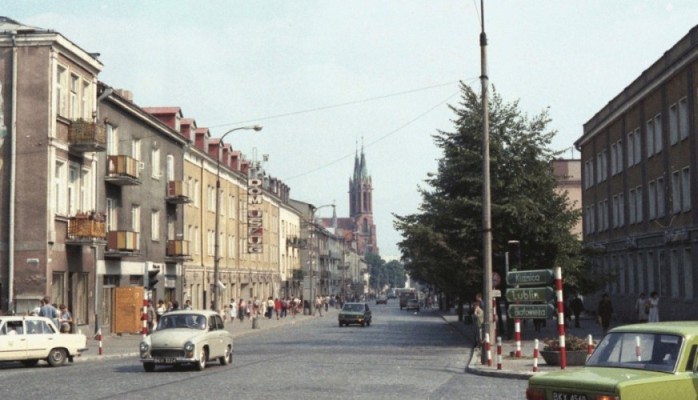 Street in 
1980s Poland