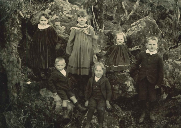 First six Crofskey children.