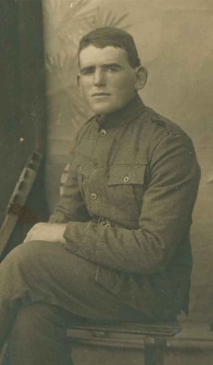 John Crofskey junior in WW1 uniform.