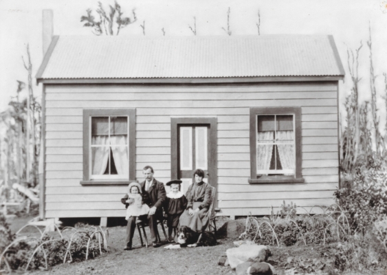 Martin and Mary
Ryan outside their first home