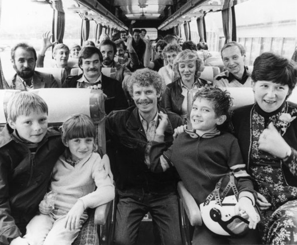 Group of Poles in a 
bus