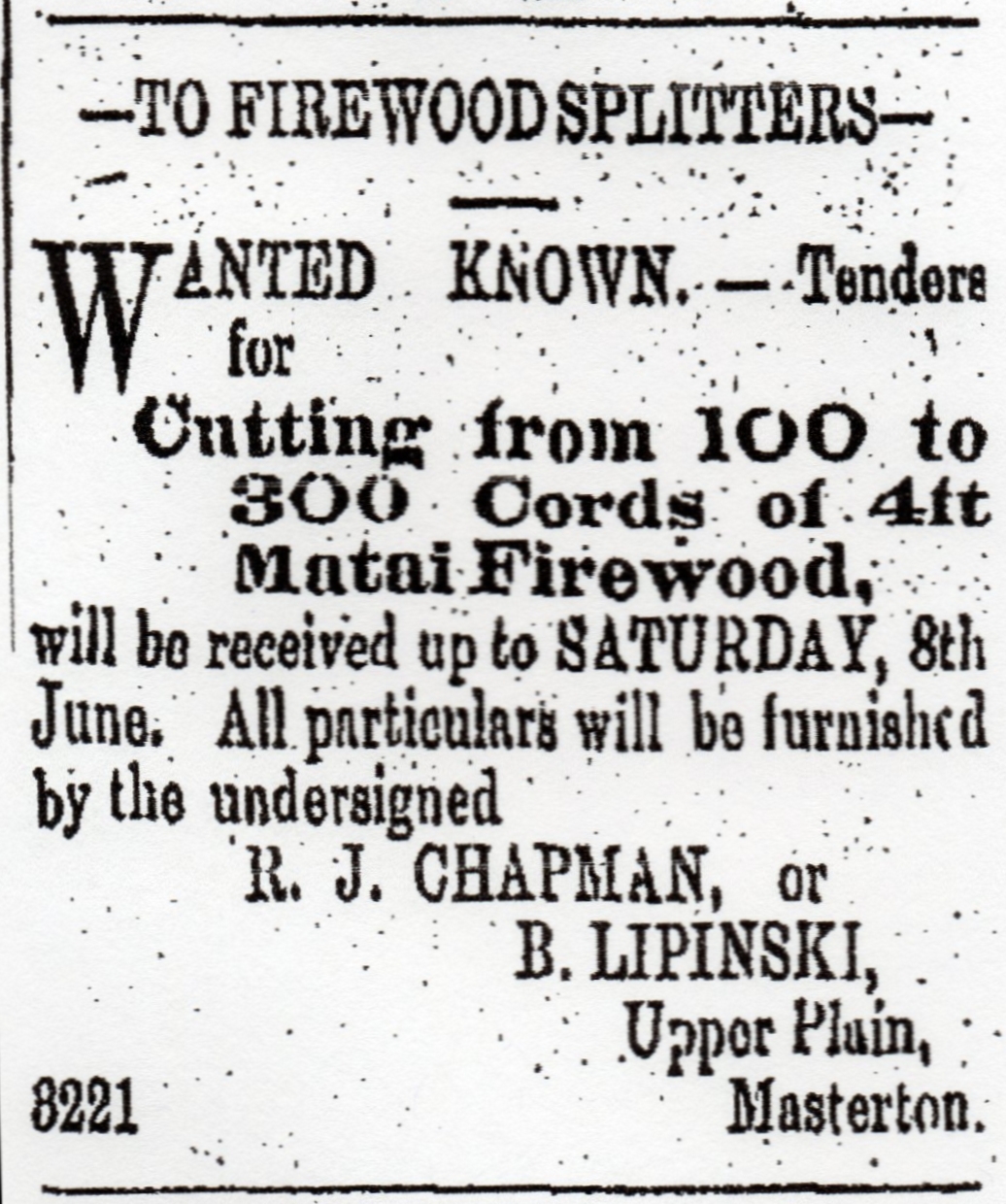 An advert 
for firewood splitters.