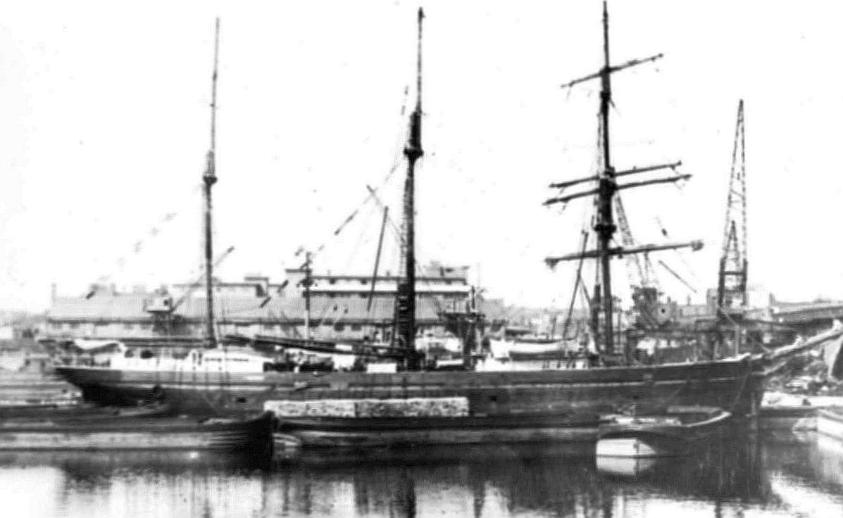 The ship Friedeburg in 
unnamed harbour