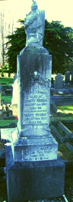 Headstone of 
Albert and  Mary Rhoda