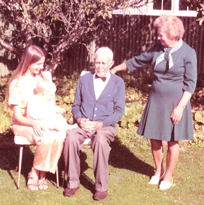 JA Orlowski with daughter Madeline, granddaughter Heather and great-grandson Daniel