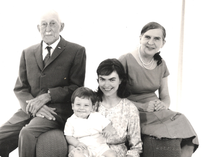 JA Orlowski with daughter Rayena, granddaughter Janice and great-grandson Robert