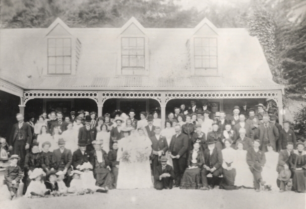 John Orlowski with Jane Robinson and their bridesmaid and groomsman