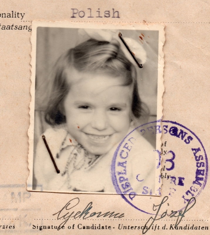 The sepia 
headshot of a five-year-old Zenona that appears on her official IRO medical certificate.