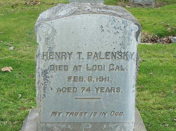 Headstone of Henry 
Palensky