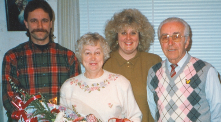 Anna, Władysław, Basia and Bogdan at Anna's 60th birthday