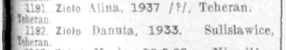 Alina's and 
Danuta's names on the 1942 Red Cross Evacuation List.